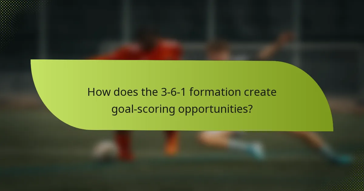 How does the 3-6-1 formation create goal-scoring opportunities?