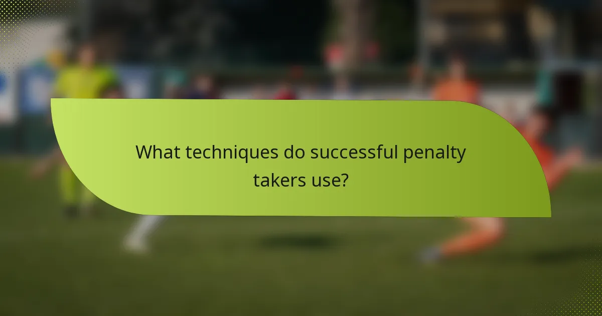 What techniques do successful penalty takers use?